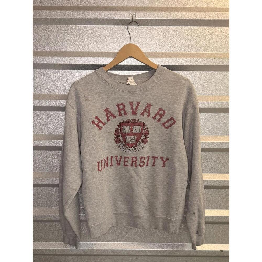 Vintage Harvard University Grey Sweatshirt Unisex Size Small